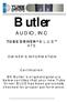 Butler AUDIO, INC. Certification: