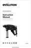 SDS4-800 HAMMER DRILL. Instruction Manual. Read instructions before operating this tool. 01/03/