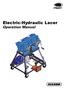 Electric-Hydraulic Lacer. Operation Manual