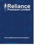 Reliance. Precision Limited. Precise Motorised Linear Actuators
