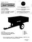 EASY DUMP CART. Sears, Roebuck and Co., Hoffman Estates, IL U.S.A. Visit our Craftsman website: