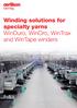 Winding solutions for specialty yarns WinDuro, WinOro, WinTrax and WinTape winders