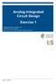 Analog Integrated Circuit Design Exercise 1
