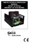 INSTALLATION & OPERATION MANUAL SECO AC Drives BRONCO AC 1610 SERIES