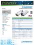 POWER CSV2000BP Watts Distributed Power System. Electrical Specifications. Data Sheet