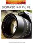 SIGMA SD14-R, MOUNT REPLACEMENT INSTRUCTIONS Version 2 SIGMA SD14-R Pro V2