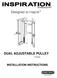 DUAL ADJUSTABLE PULLEY IP-D9302 INSTALLATION INSTRUCTIONS