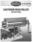 Item #28187 EASTWOOD BEAD ROLLER INSTRUCTIONS