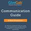 Communication Guide. 8 Week Breakdown