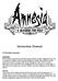 Instruction Manual. 1) Starting Amnesia