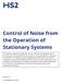 Control of Noise from the Operation of Stationary Systems