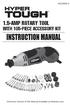 AQ25000S-A 1.5-AMP ROTARY TOOL WITH 105-PIECE ACCESSORY KIT. Electronic Version of this Manual Available on Walmart.com