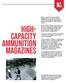 Highcapacity ammunition magazines