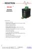 RESISTRON RES-409. Operating instructions. Important features