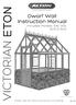 6 Wide Victorian Cedar Greenhouse Assembly Instructions