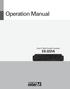 Operation Manual. Dual 31-Band Graphic Equalizer EQ-2231A