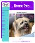 Sheep Pen. Goodbye Summer!! Find us on the Web...  The. The official Publication of the Pyrenean Shepherd Club of America