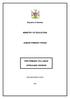 MINISTRY OF EDUCATION JUNIOR PRIMARY PHASE PRE-PRIMARY SYLLABUS AFRIKAANS VERSION