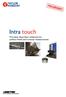 Intra touch. Precision shop floor solutions for surface finish and contour measurement