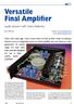 Versatile Final Amplifier
