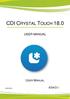 CDI CRYSTAL TOUCH 18.0 USER MANUAL
