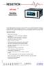 RESISTRON UPT-640. Operating Instructions. Important features