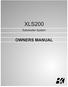 XLS200. Subwoofer System OWNERS MANUAL