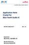 Application Note Crystal for Blue Tooth Audio IC