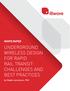 WHITE PAPER UNDERGROUND WIRELESS DESIGN FOR RAPID RAIL TRANSIT: CHALLENGES AND BEST PRACTICES. by Vladan Jevremovic, PhD
