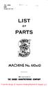 LIST PARTS. MAC~INE No. 410wl0 ** A TRACE MARK OF THE SINGER MANUFACTURING COMPANY. From the library of: Superior Sewing Machine & Supply LLC