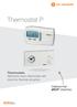 Thermostat P. Thermostats Electronic room thermostat with clock for thermal actuators