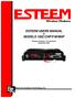 ESTEEM USERS MANUAL for MODELS 192C/CHP/F/M/MHP