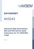 DATASHEET AX5243. Advanced high performance ASK and FSK narrow-band transceiver for MHz range. Version 1.1