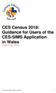 CES Census 2018: Guidance for Users of the CES-SIMS Application in Wales Uploaded 5 January 2018 (v5)