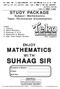 STUDY PACKAGE. Subject : Mathematics Topic: Permutation &Combination ENJOY MATHEMA WITH. Student s Name : Class Roll No.