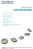 NXP SPEAKERS. Product overview