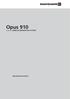 Opus 910 WIRELESS MICROPHONE SYSTEM. Operating Instructions