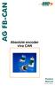 AG FB-CAN. Absolute encoder viva CAN. Product Manual E-V0204.doc