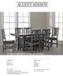 ACCENT MISSION ACCENT MISSION TABLE & CHAIRS. STANDARD Rectangle top 1 top Eased edge Geared slides