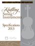 String Instruments Specifications 2013