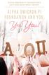 ALPHA OMICRON PI FOUNDATION S INVESTMENT REPORT ALPHA OMICRON PI FOUNDATION AND YOU, Yes,You!