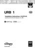 URB 1. Installation Instructions Operating Terminal and Display Unit URB 1
