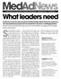 MedAdNews. themagazineofpharmaceuticalbusinessandmarketing medadnews.com october2007. What leaders need