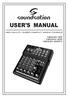 USER'S MANUAL. High quality super compact mixing console NEOMIX-202FX