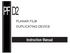 PF D2 PLANAR FILM DUPLICATING DEVICE. Instruction Manual