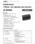 JS SERIES 1 POLE 8 A (MEDIUM LOAD CONTROL) POWER RELAY. Lead Free FEATURES ORDERING INFORMATION
