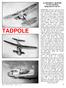 TADPOLE. by HOWARD G. McENTEE Try this miniature flying boat for real fun
