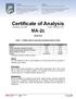 Certificate of Analysis First issued: July 2000 Version: December 2007 MA-2c