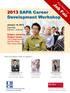2013 SAPA Career Development Workshop