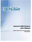 Sentech USB Camera User Manual. Sentech USB Camera Viewing Software StCamSWare